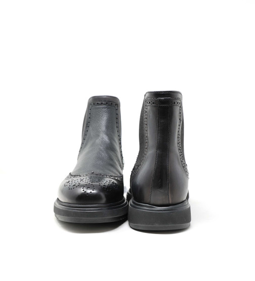 Moreschi 43607 Calfskin Ankle Boots Black