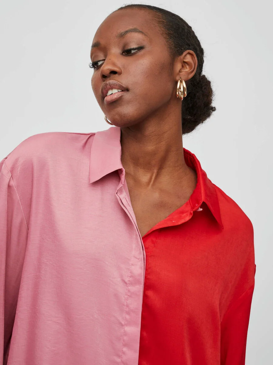 VILA - VISILLA L/S BLOCKED SHIRT VILA - VISILLA L/S BLOCKED SHIRT