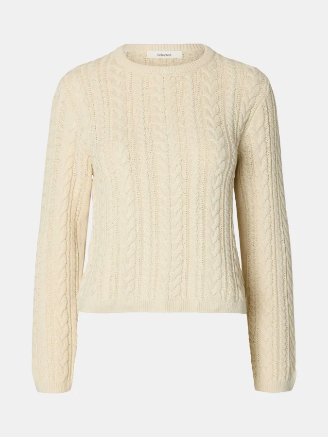 Selected - SLWBRAUN LS KNIT...