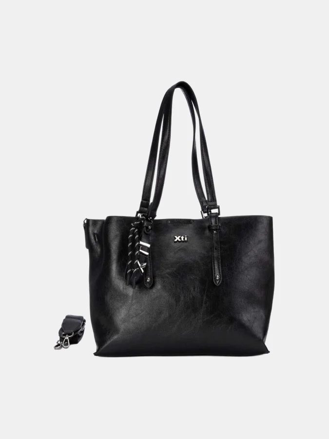 XTI - BLACK PU LADIES BAGS