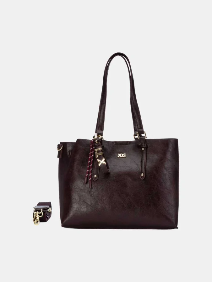 XTI - BURGUNDY PU LADIES BAGS