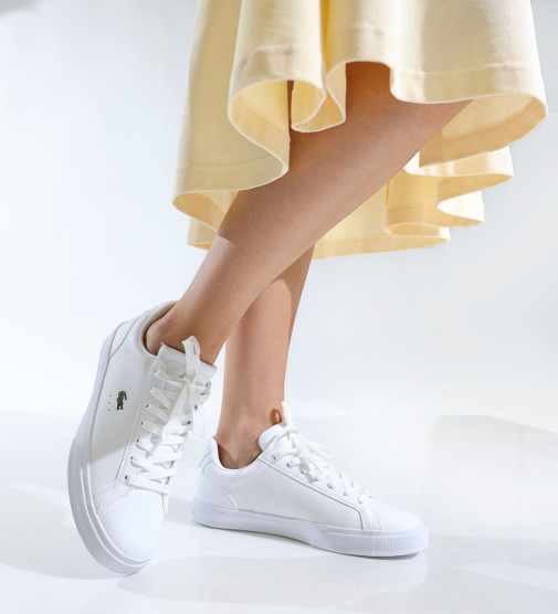 Lacoste Tennis Shoes - Leather Contrast Sneakers – InStyle-Tuscaloosa