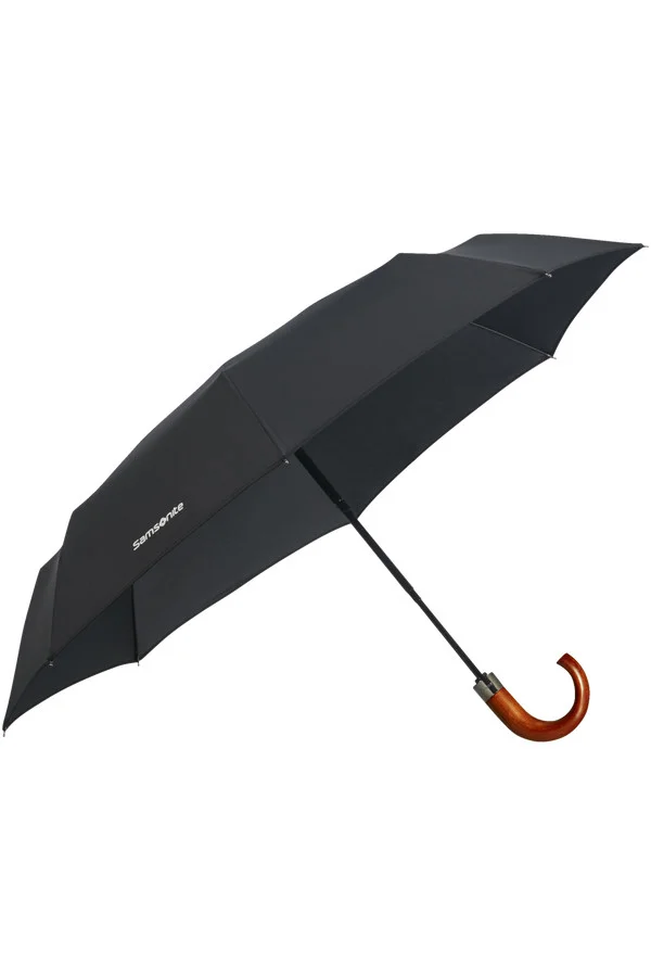 Parapluie Automatique Samsonite Wood Classic S - Ouverture/fermeture Automatique, Manche En Bois, Diamètre 97 Cm, Longueur Pliée 27 Cm
