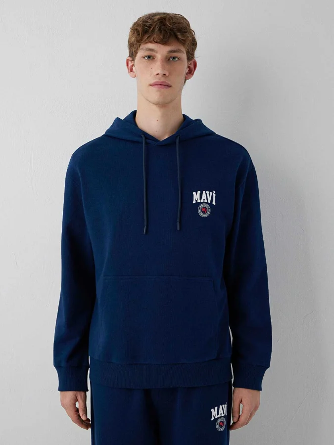 Mavi - HOODED LOGO SWEATSHİRT