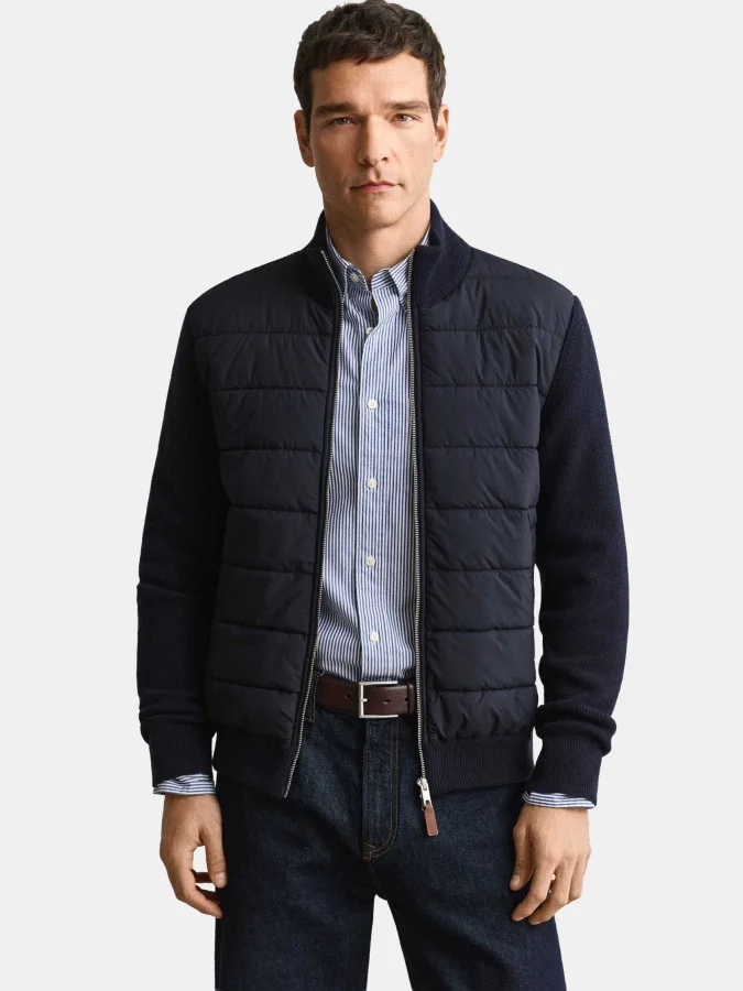 GANT - HYBRID ZIPPED CARDIGAN