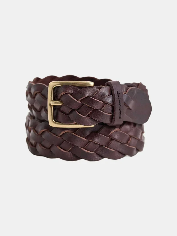 GANT - LEATHER BRAIDED BELT