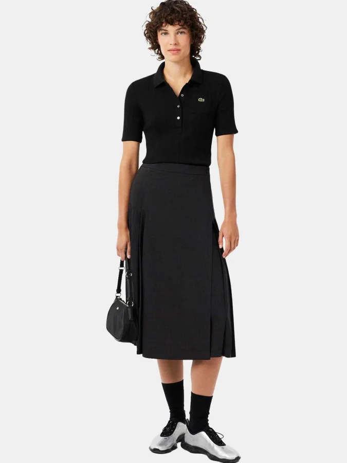 Lacoste - Pleated Wool Midi...