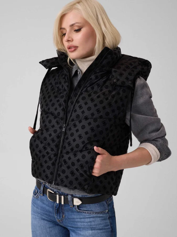 GUESS - DAISY CROP LOGO VEST