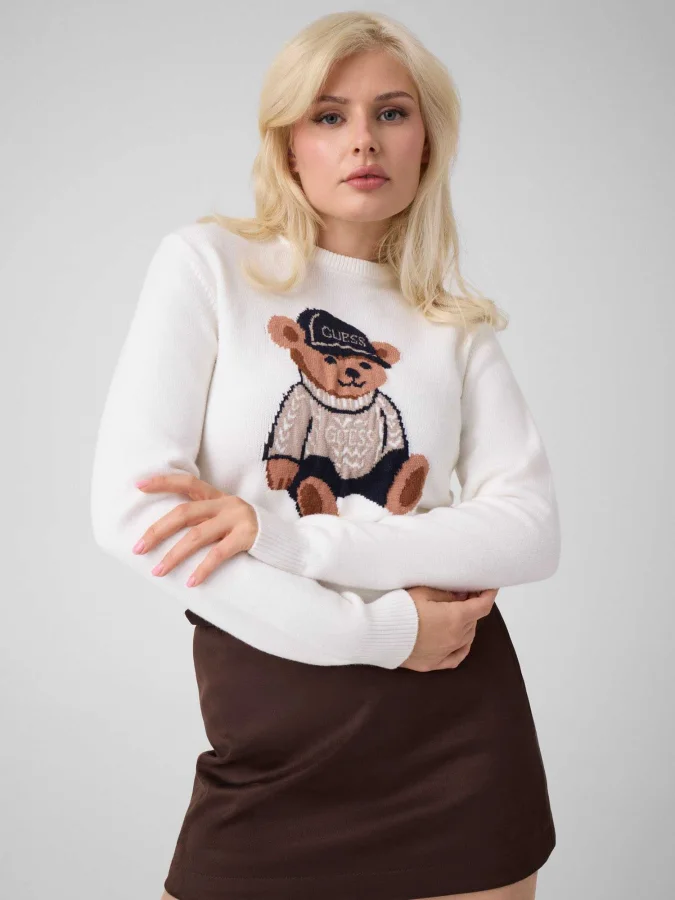 GUESS - LS CN ALICIA BEAR SWTR