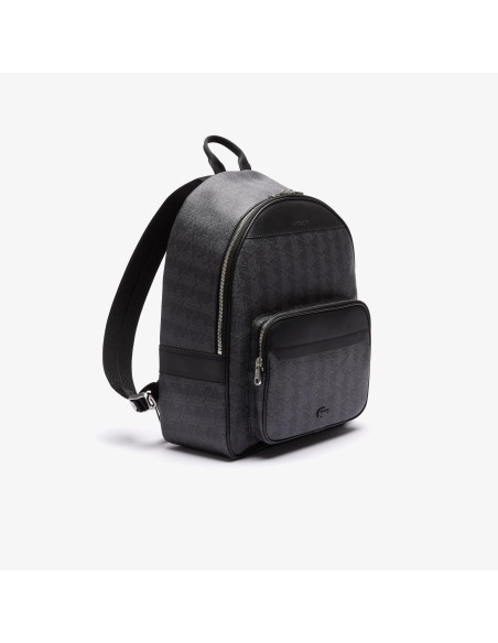 Lacoste Men's The Blend Monogram Canvas Backpack - One Size In Black