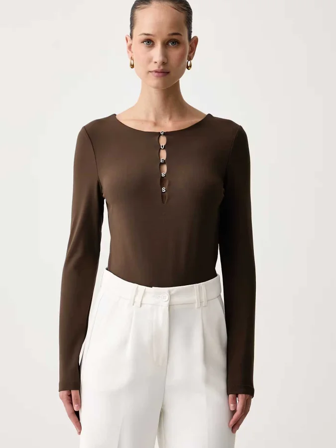 GUESS - LS CN LOGO ZANITA BODY