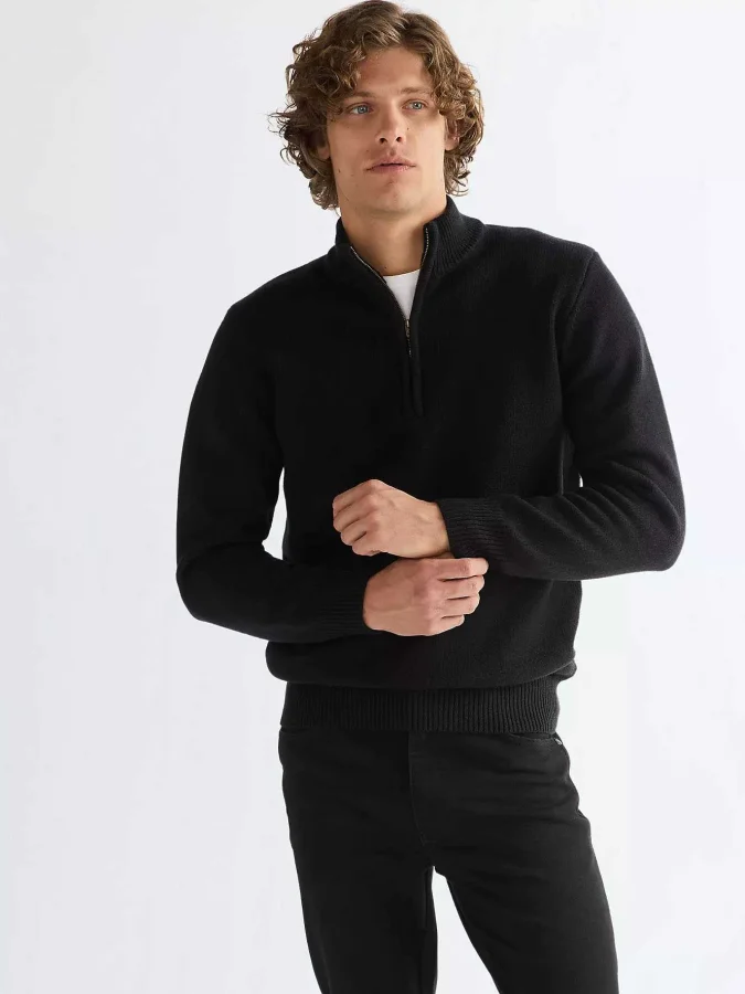 Wrangler - QUARTER ZIP KNIT