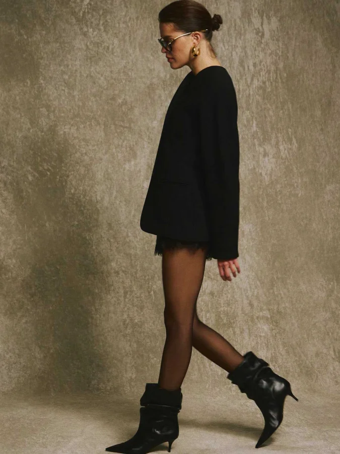 Arezzo - Black Leather Low... 2
