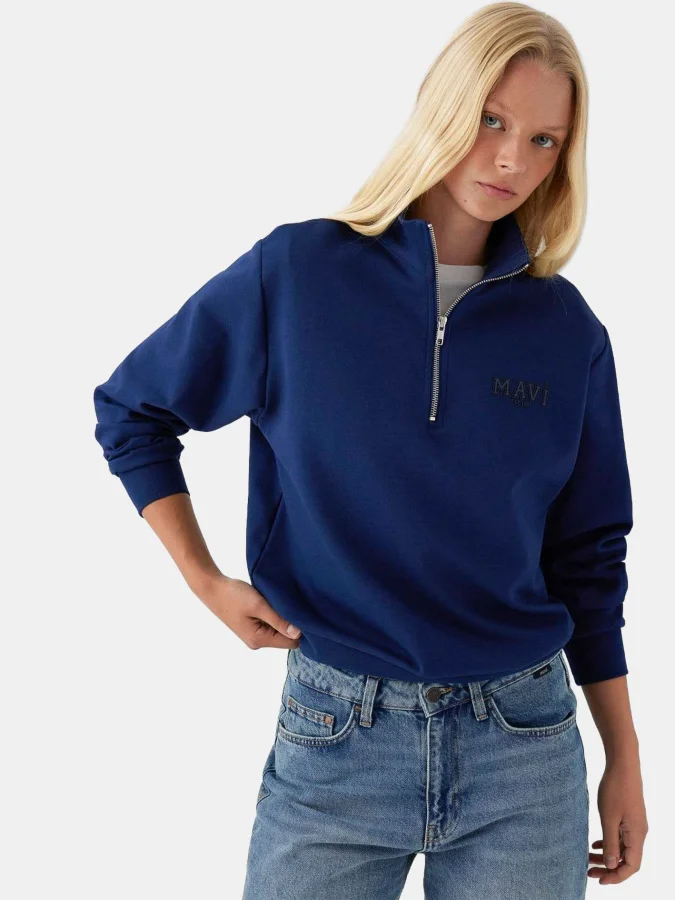 Mavi - HALF ZIP SWEATSHIRT