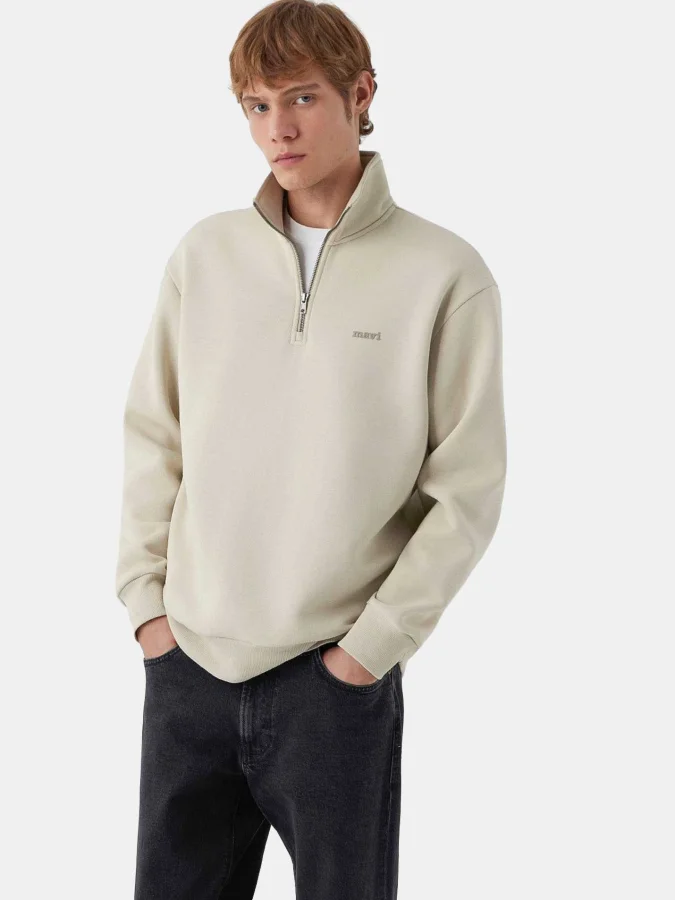 Mavi - MAVİ LOGO HALF ZIP...