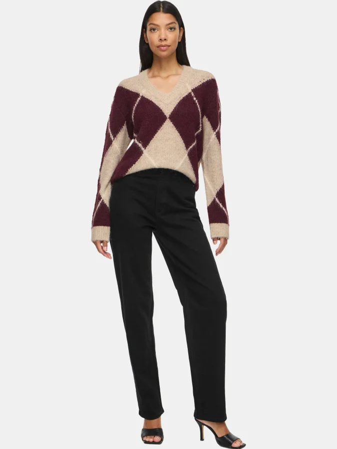 VILA - VITOLISE V-NECK L/S...