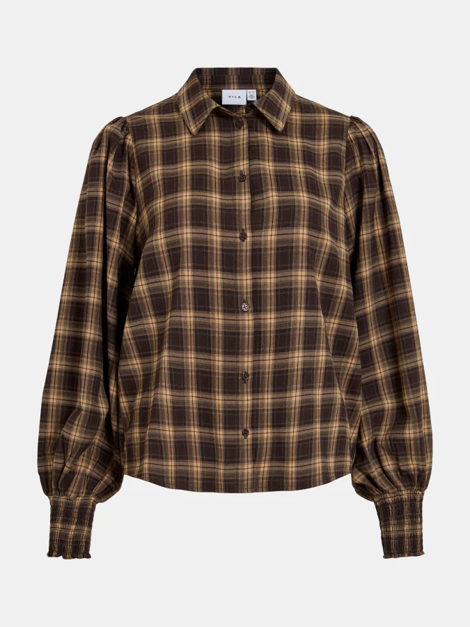 VILA - VILENE CHECK L/S SHIRT