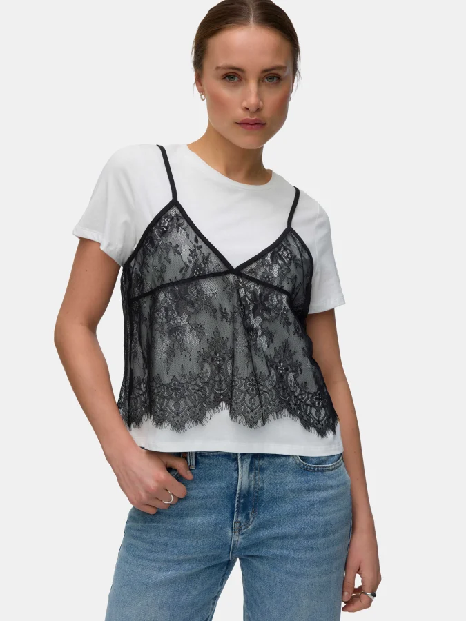 Vero Moda - VMCARLA SS LACE...