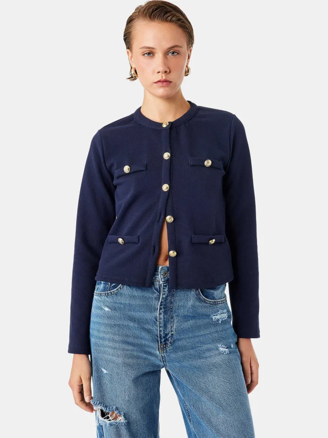 KOTON - Crew Neck Cardigan 2