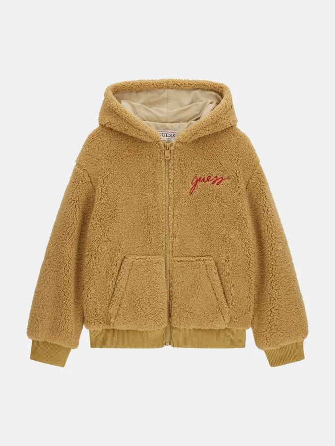 Guess - FAUX FUR HOODED LS...