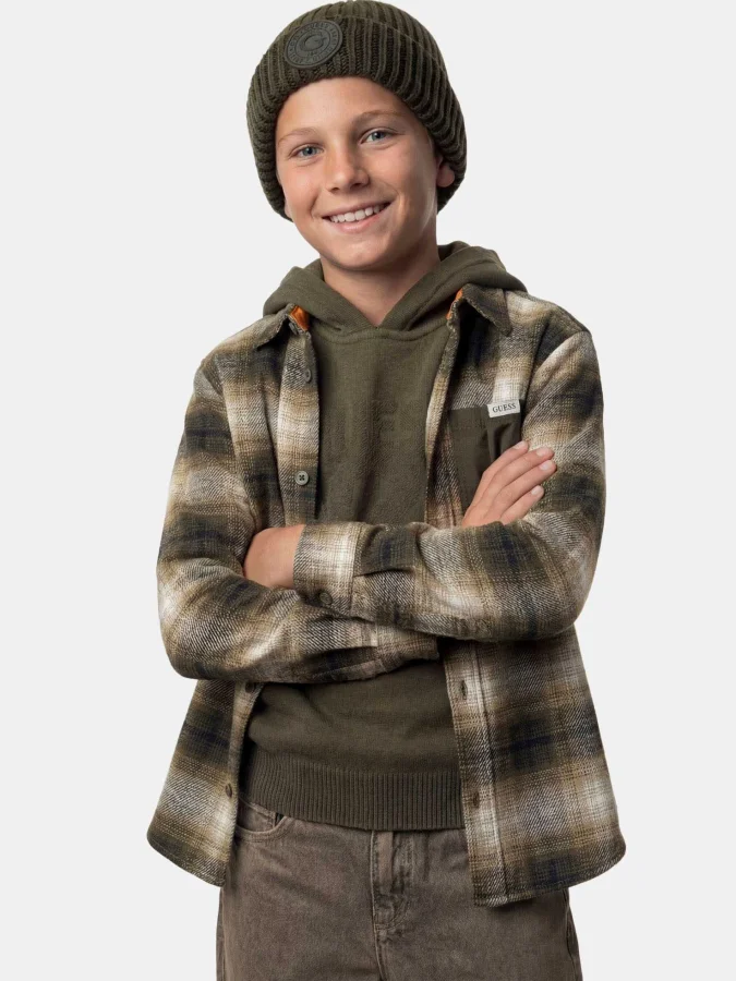 Guess - OVERSIZE FLANNEL LS...
