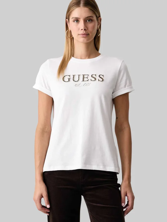 Guess - SS CN LEOPARD LUREX...
