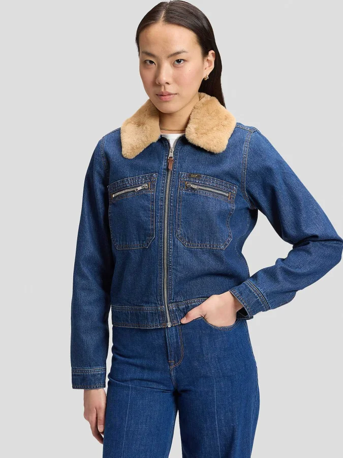 Lee - ZIP FRONT DENIM JACKET
