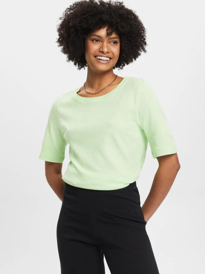 ESPRIT - Linen blend t-shirt