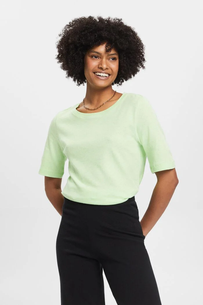 ESPRIT - Linen blend t-shirt ESPRIT - Linen blend t-shirt