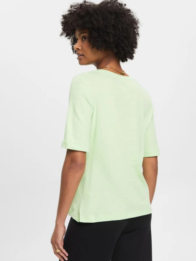 ESPRIT - Linen blend t-shirt 2