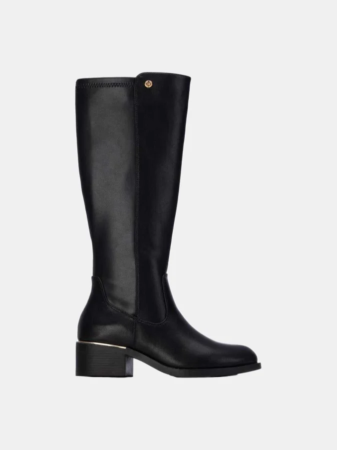 XTI - BLACK PU LADIES BOOTS