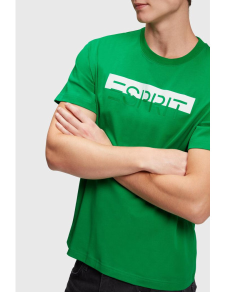 ESPRIT - Matte shine logo applique t-shirt Size L