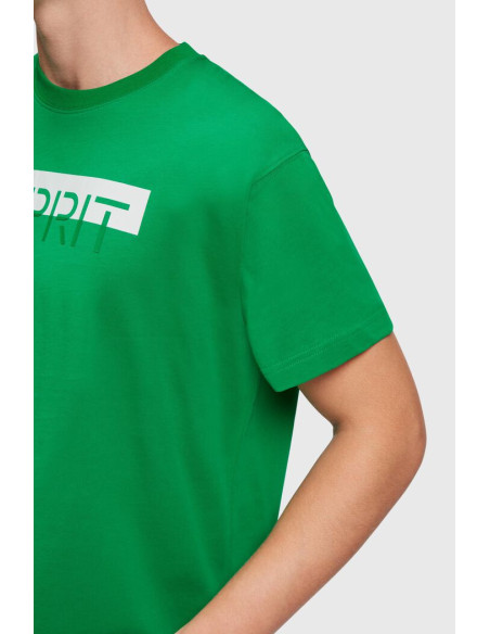 ESPRIT - Matte shine logo applique t-shirt Size L