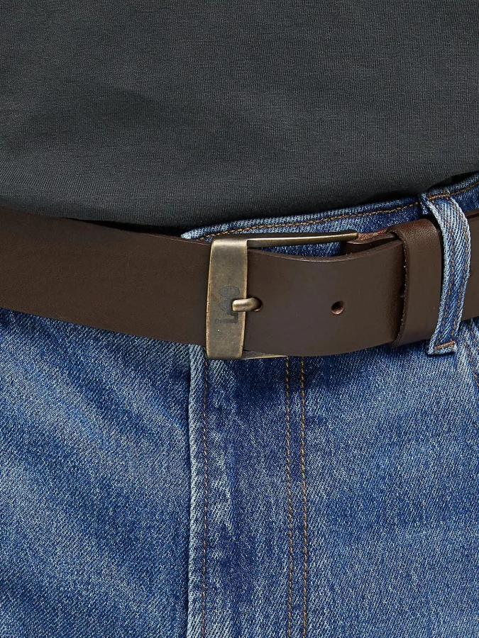Lee - LEATHER BELT LOGO BUCKLE 2
