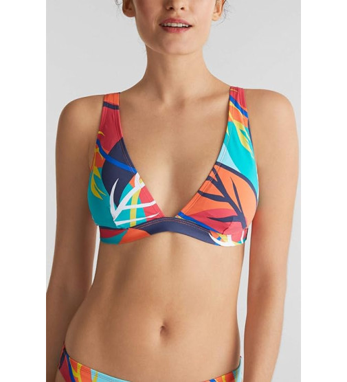 ESPRIT - Padded top with a tropical print Size Other