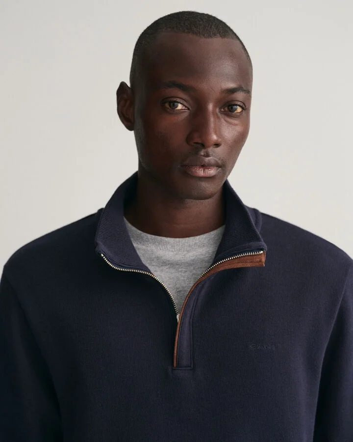 Gant - Sacker Rib Half-Zip Sweatshirt Gant - Sacker Rib Half-Zip Sweatshirt