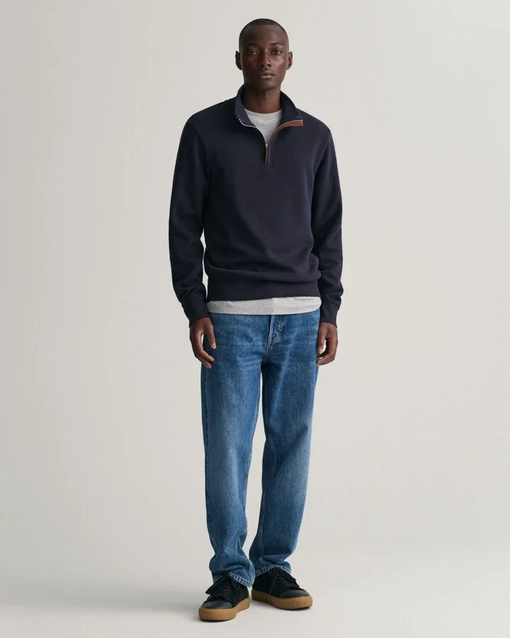 Gant - Sacker Rib Half-Zip Sweatshirt Gant - Sacker Rib Half-Zip Sweatshirt