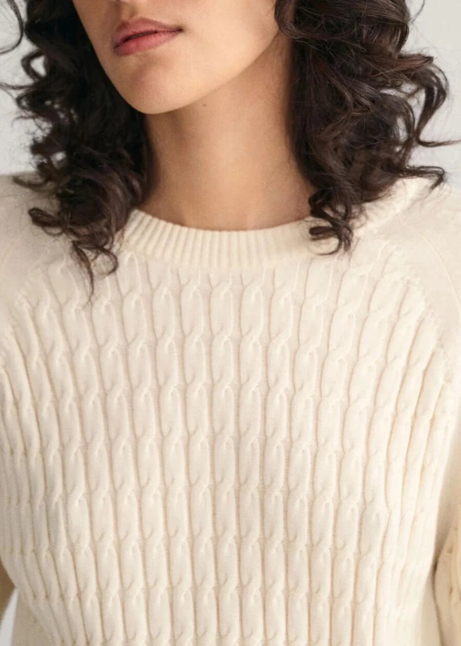 Gant - GANT Cable Knit Crew Neck Sweater Gant - GANT Cable Knit Crew Neck Sweater