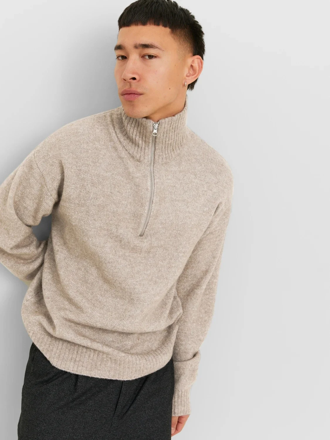 Jack & Jones - JOROLLIE KNIT HALF ZIP SN Jack & Jones - JOROLLIE KNIT HALF ZIP SN