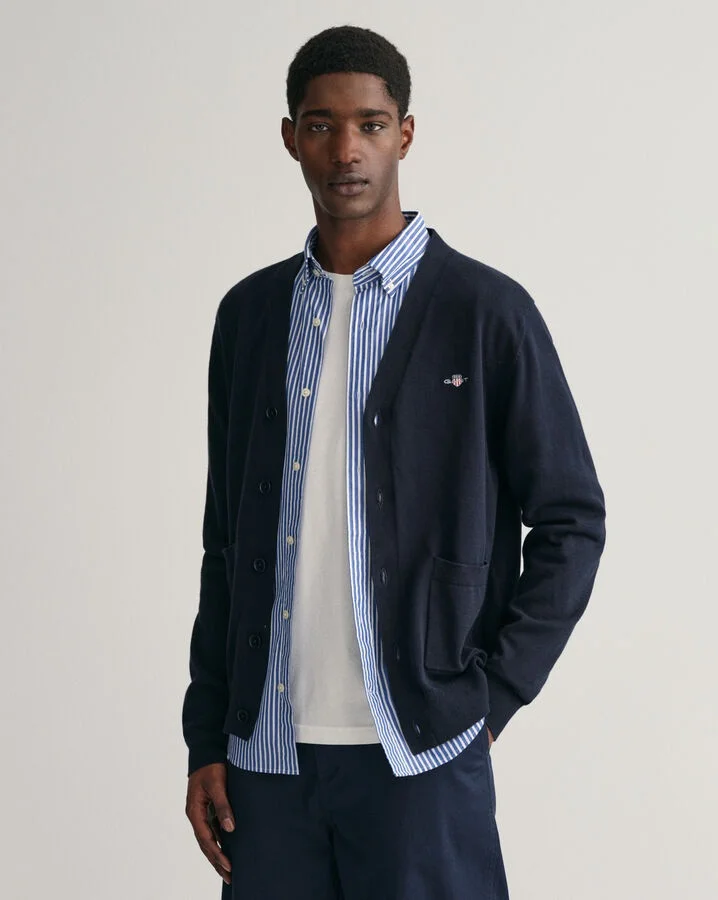 Gant - Classic Cotton V-Neck Cardigan Gant - Classic Cotton V-Neck Cardigan