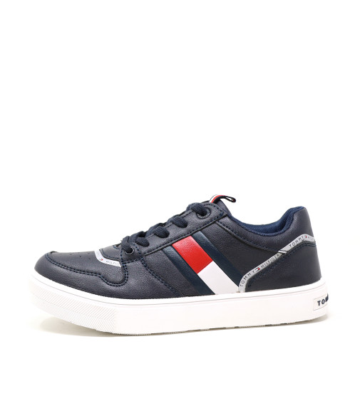 Tommy Hilfiger KILLE Blue - Free delivery  Spartoo NET ! - Shoes Low top  trainers Child USD/$60.80