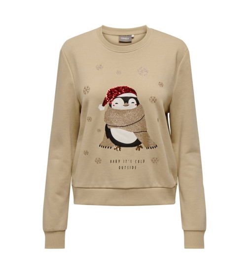 M L/S ONLYDA SWT ONLY - CHRISTMAS O-NECK BOX Size