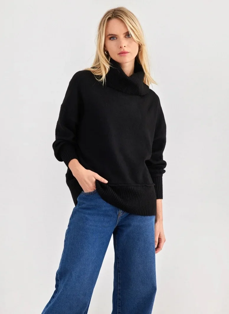 ONLY - ONLHAZEL LS COWLNECK BF KNT ONLY - ONLHAZEL LS COWLNECK BF KNT