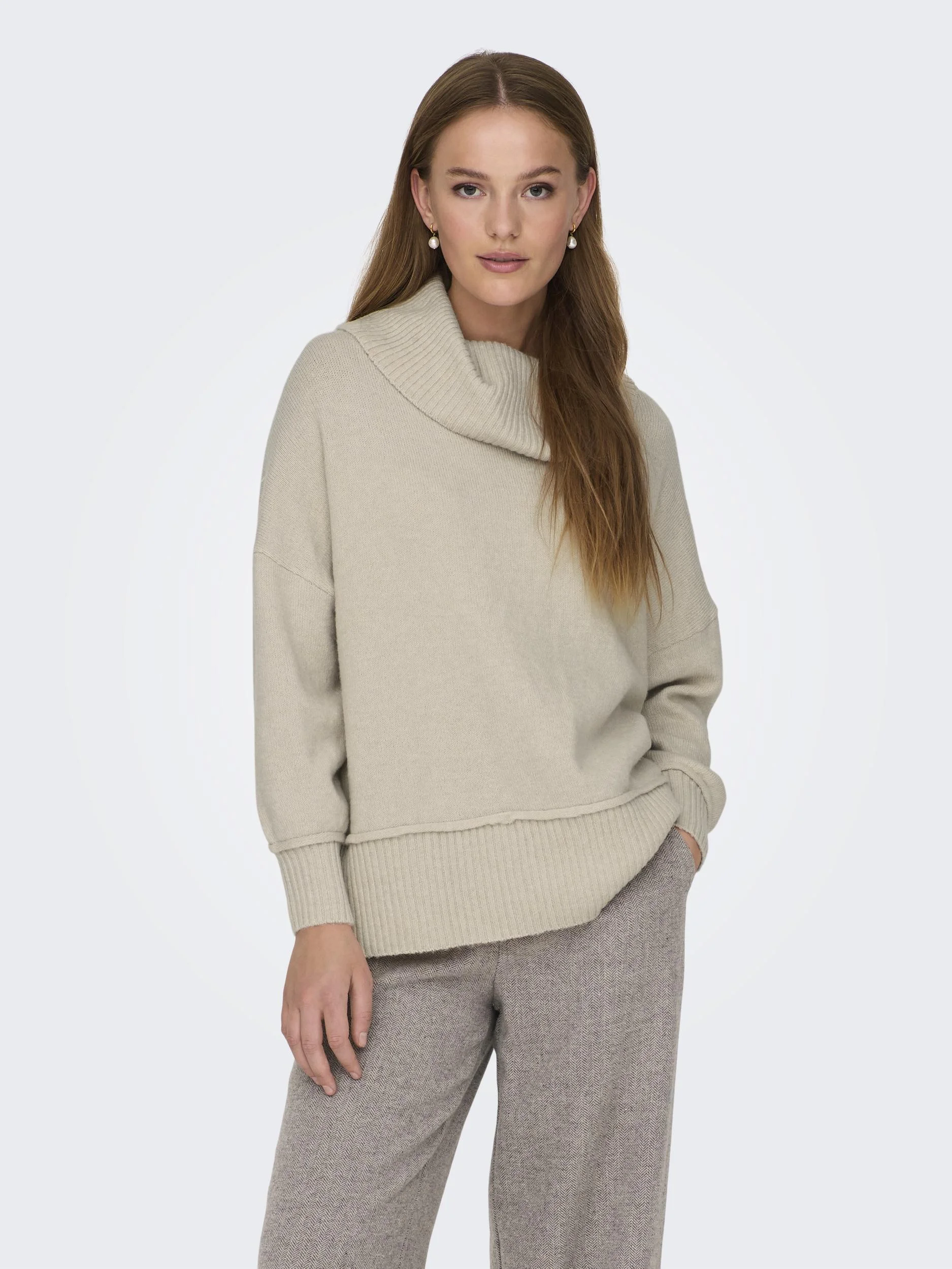 ONLY - ONLHAZEL LS COWLNECK BF KNT ONLY - ONLHAZEL LS COWLNECK BF KNT