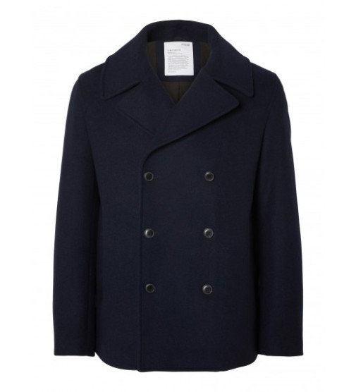 SELECTED HOMME SLHARCHIVE PEACOAT WOOL Size W L 