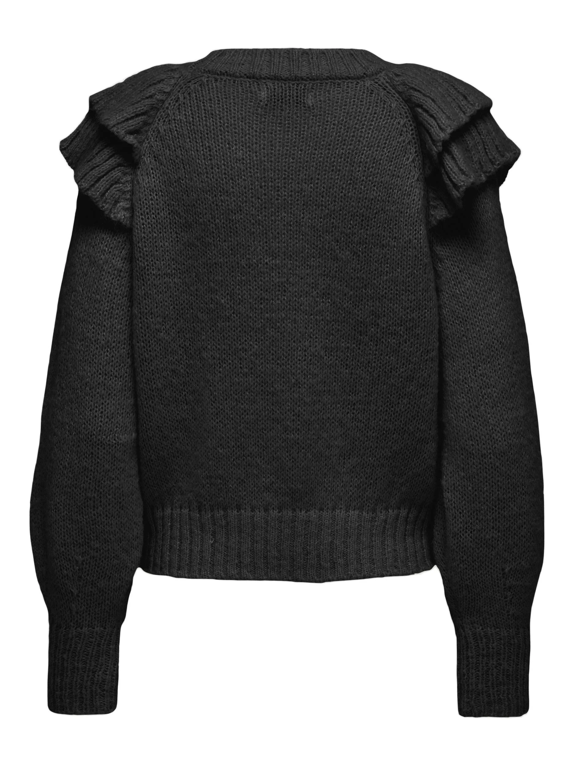 ONLY - ONLALICIA LS RUFFLE O-NECK KNT ONLY - ONLALICIA LS RUFFLE O-NECK KNT