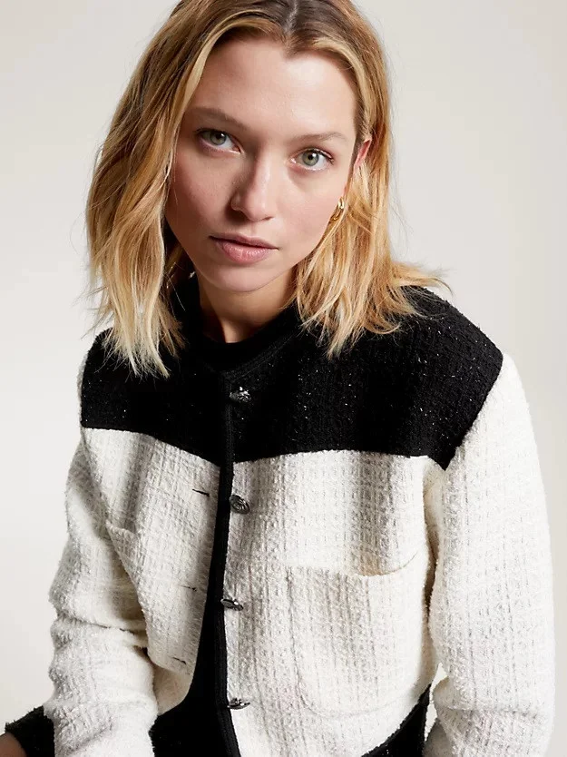 Tommy Hilfiger - CROPPED TWEED JACKET Tommy Hilfiger - CROPPED TWEED JACKET