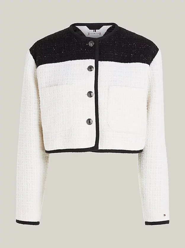 Tommy Hilfiger - CROPPED TWEED JACKET Tommy Hilfiger - CROPPED TWEED JACKET