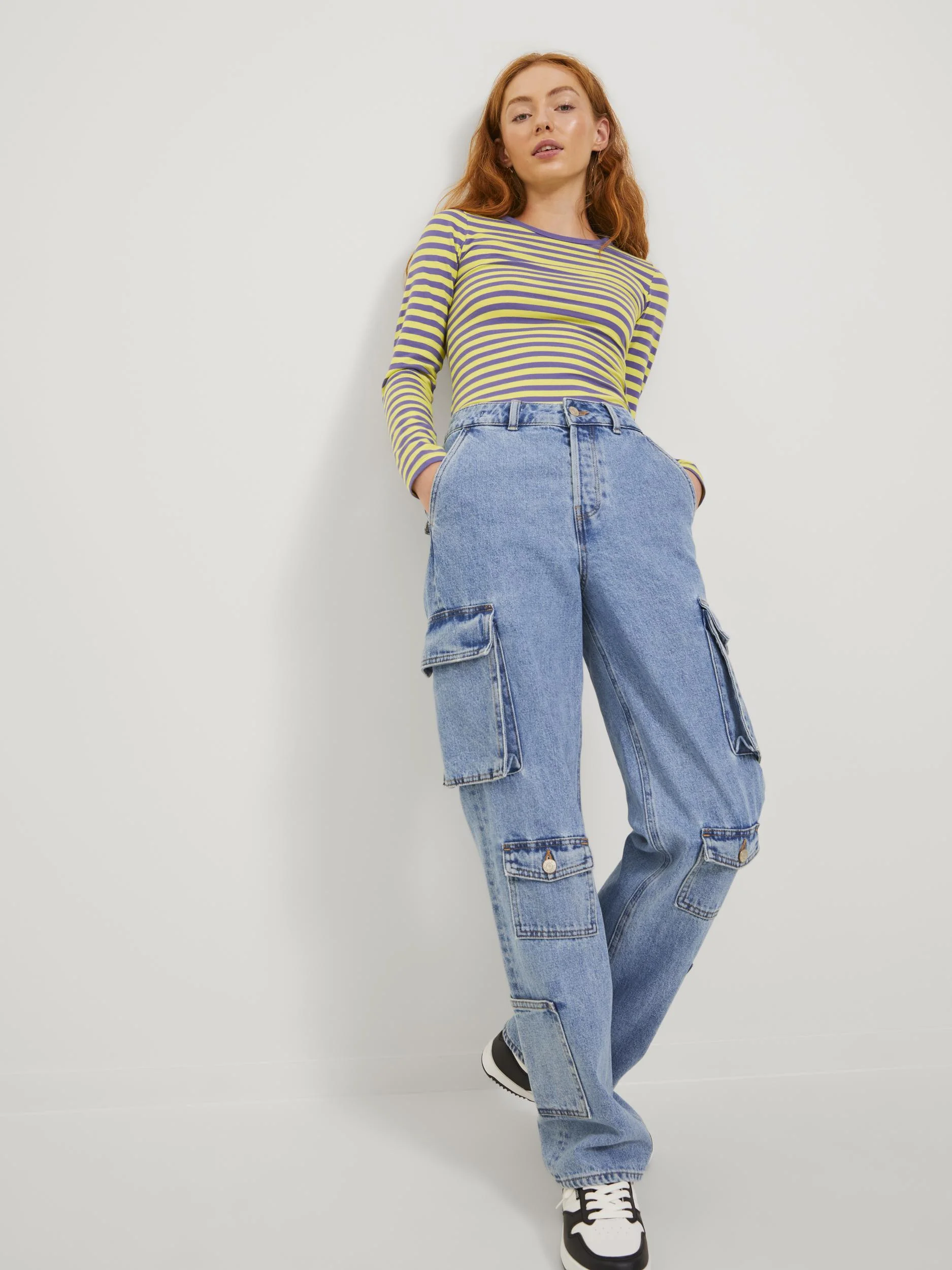 JJXX - JXSOF LOOSE MW CARGO JEANS DNM JJXX - JXSOF LOOSE MW CARGO JEANS DNM
