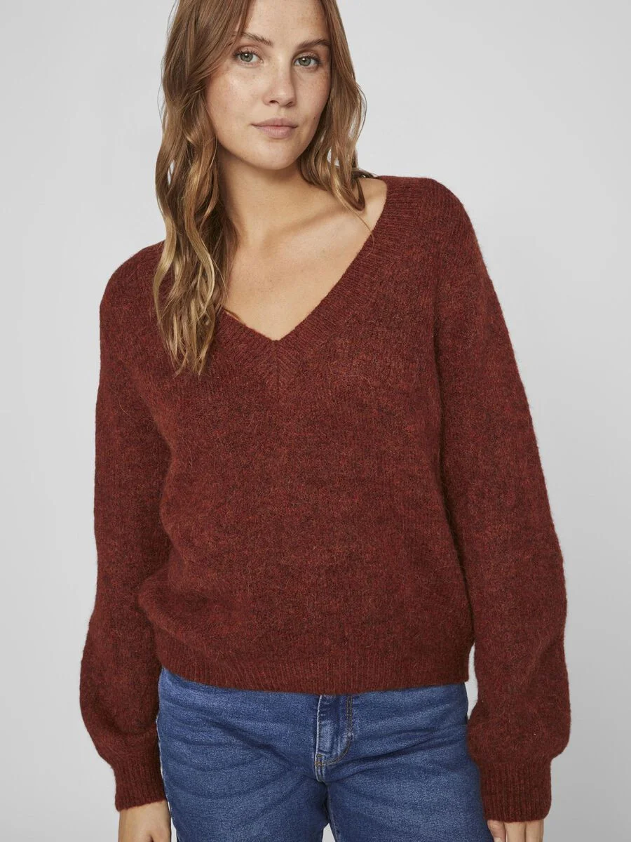 VILA - VIJAMINA REV V-NECK L/S KNIT... VILA - VIJAMINA REV V-NECK L/S KNIT...